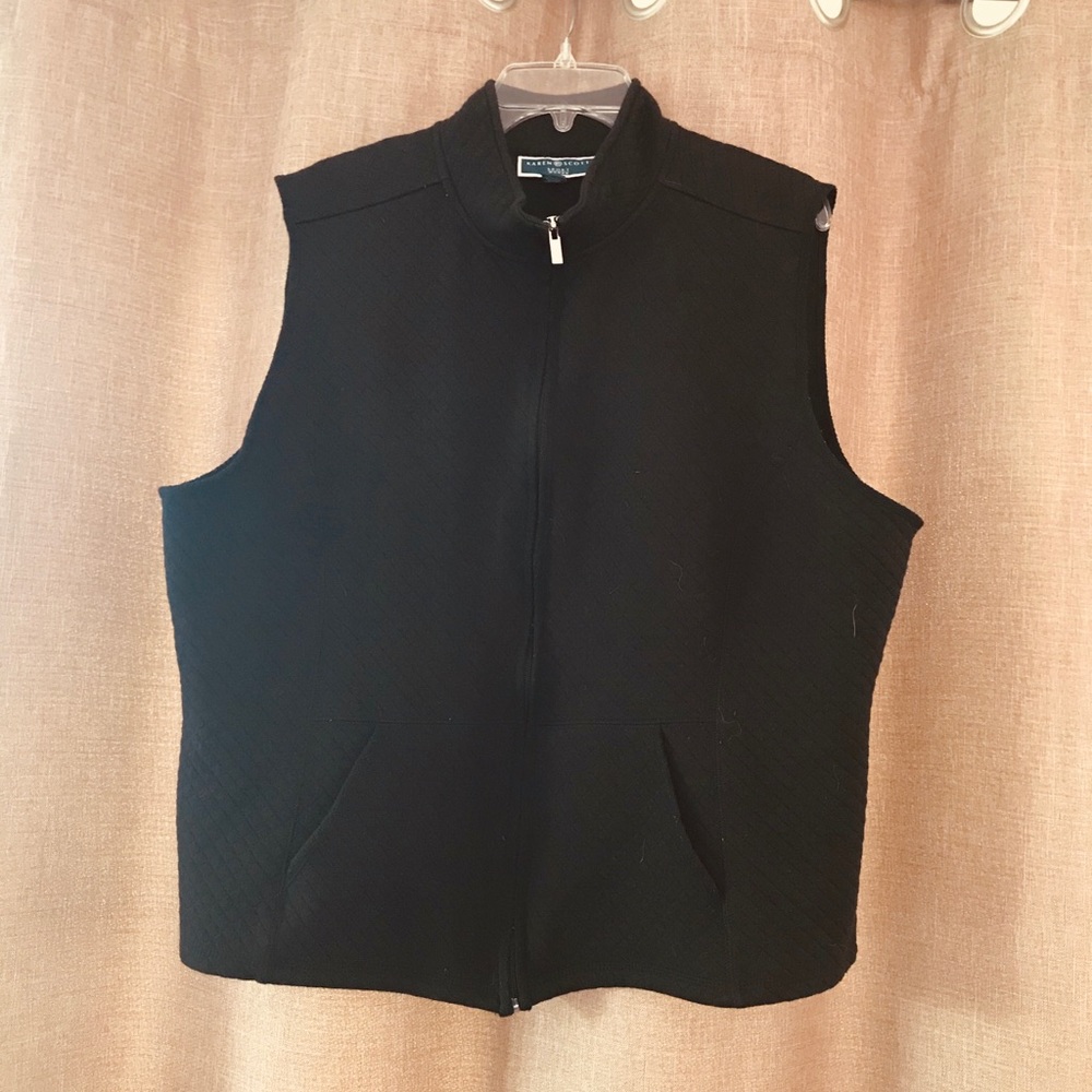 Quilted black vest